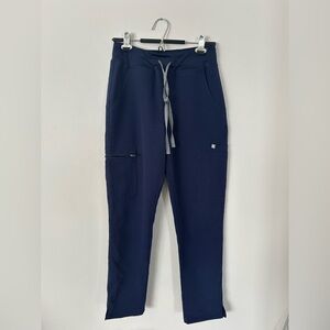 Figs Straight Leg Navy Scrub Bottoms Small